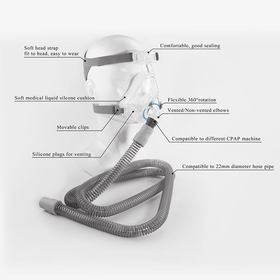 Comfortable Sleep Apnea Mask Healthcare Silicone CPAP Mask