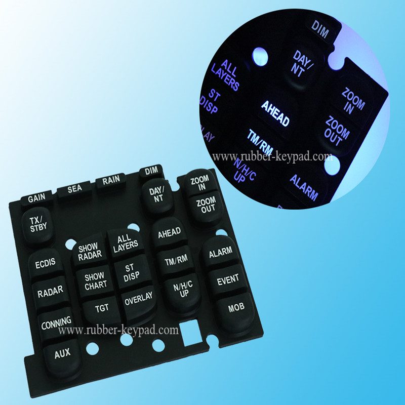 Customize Plastic Rubber Silicone Laser Carve Keypad