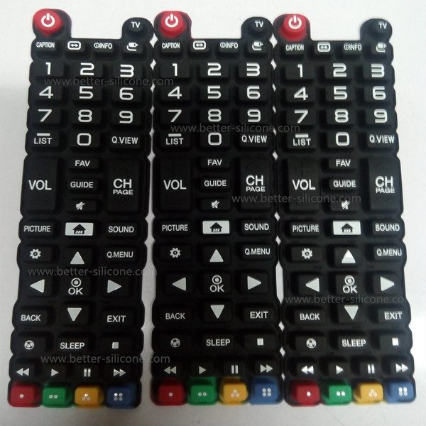 Custom TV Remote Control Silicone Rubber Keypad