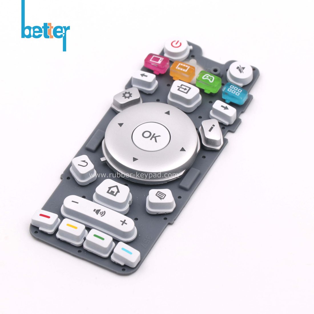 Plastic Rubber Keypad for Switch Remote Controller