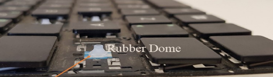 computer keyboard with rubber dome