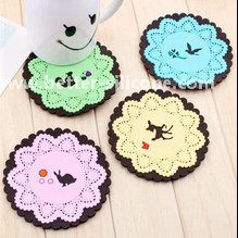 Heat Resistant Cafe Office Silicon Rubber Coaster