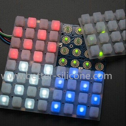 Silicone Rubber 4X4 LED Music Button Pad