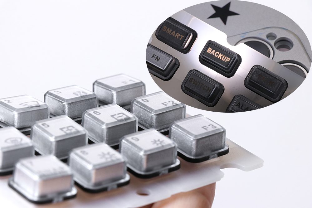 silver effect backlight keycap