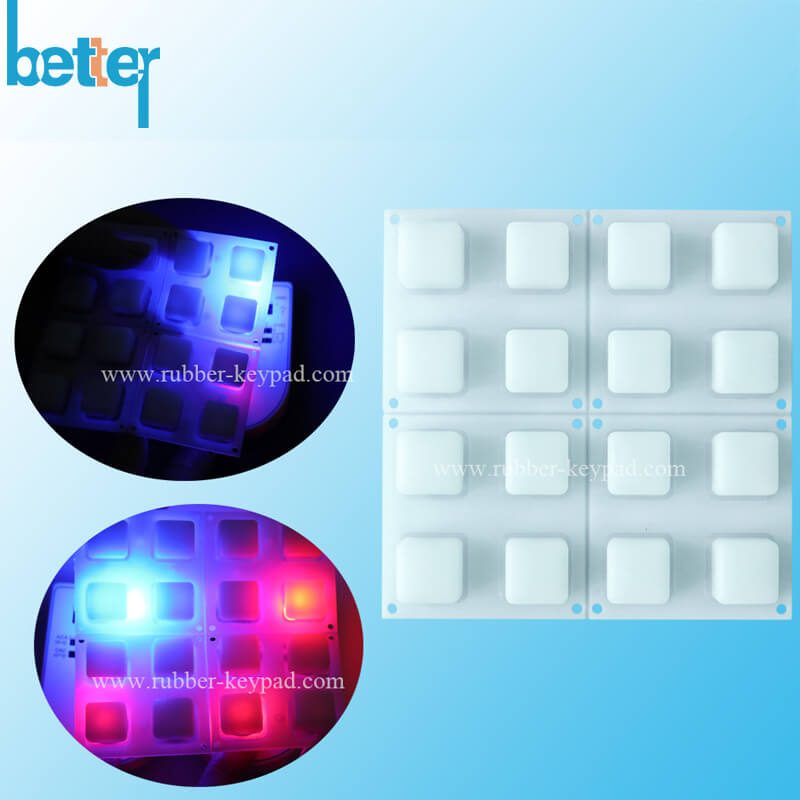 4x4 Translucent Silicone Keypad