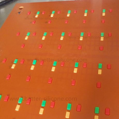 Dual Durometer Elastomer Silicone Rubber Double Color Keypad