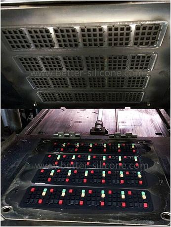Dual Durometer Elastomer Silicone Rubber Double Color Keypad