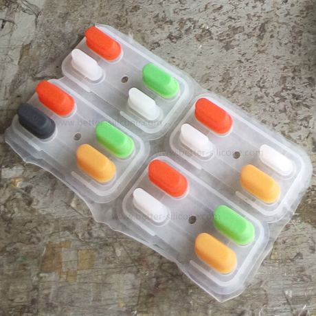 Dual Durometer Elastomer Silicone Rubber Double Color Keypad