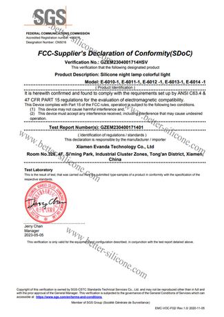 Silicone Light FCC Certification