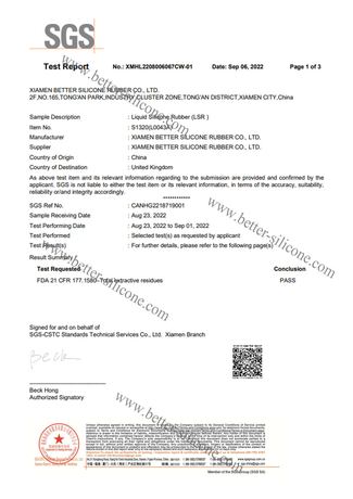 LSR FDA certification