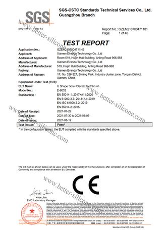 LSR Silicone Toothbrush CE certifications