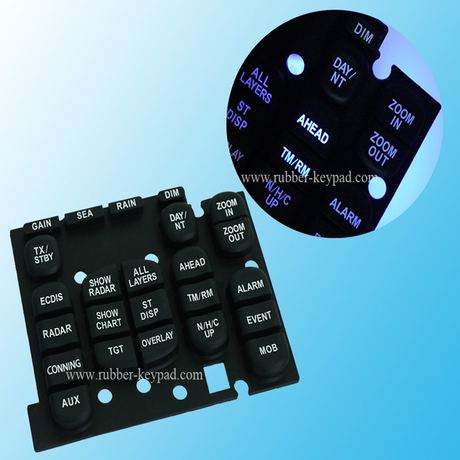 Customize Plastic Rubber Silicone Laser Carve Keypad