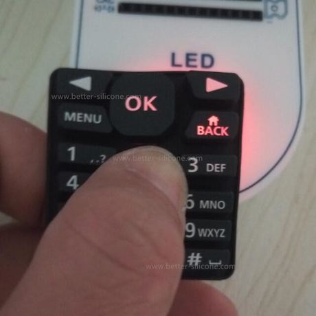 Laser Engraving Silicone Keypad for Backlight Effects