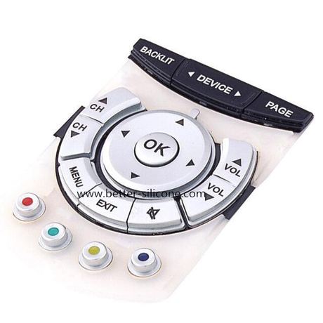 Silicone Rubber Keypad with Plastic Key Cover