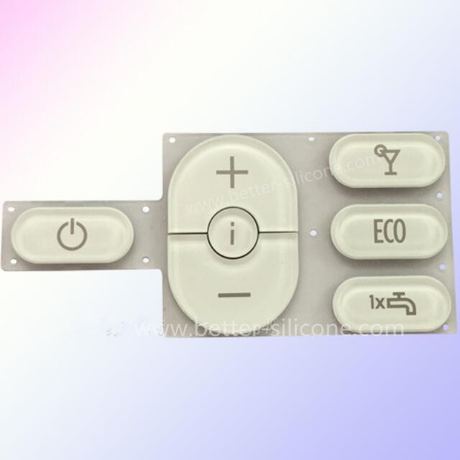 Silicone Rubber Keypad with Plastic Key Cover