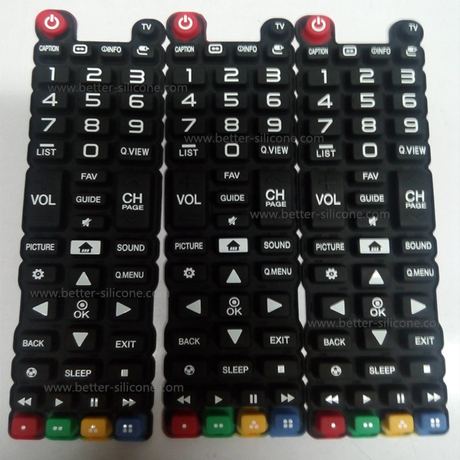 Custom TV Remote Control Silicone Rubber Keypad