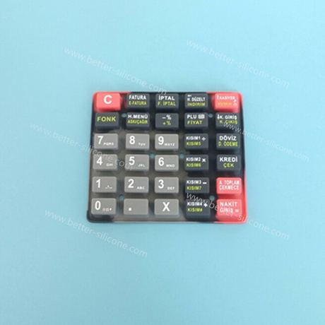 Custom Silk Screen Printing Silicone Rubber Keypad