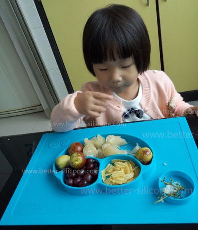 Silicone Baby Placemats with Non-slip Kids Dinnerware at FDA Standard