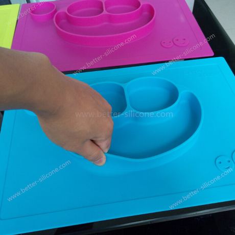 Silicone Baby Placemats with Non-slip Kids Dinnerware at FDA Standard