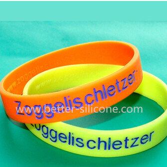 Debossed and Color Filled Rubber Band