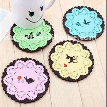 Heat Resistant Cafe Office Silicon Rubber Coaster