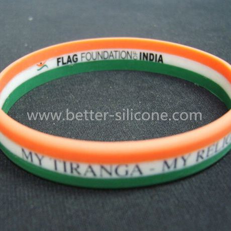 Color Striped Silicone Bracelet