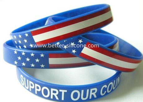 Logo Printed Silicone Rubber Wristband